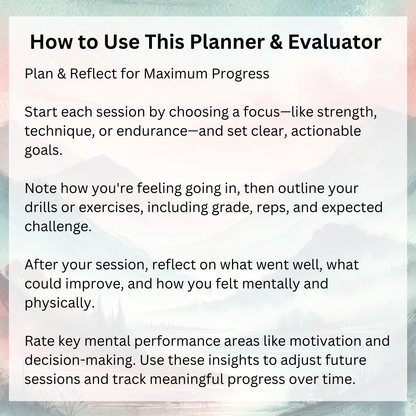 Climber's Edge: Session Planner & Evaluation Tool