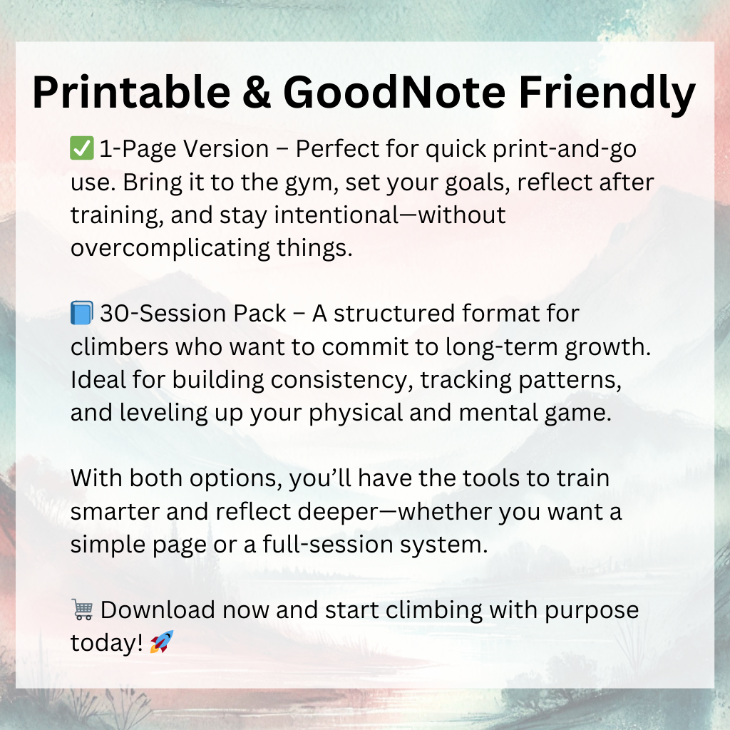Climber's Edge: Session Planner & Evaluation Tool