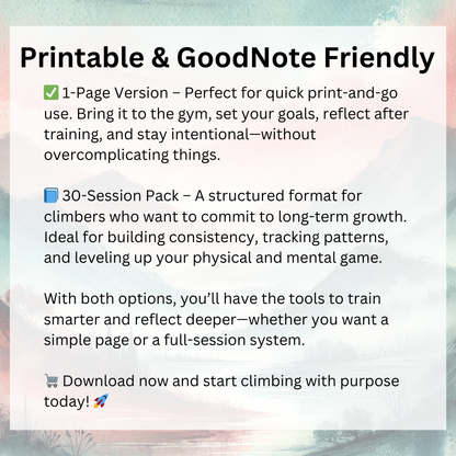 Climber's Edge: Session Planner & Evaluation Tool
